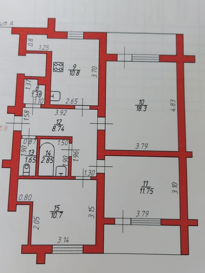 3-� ��������, 66 �2, 3/4 ��.
